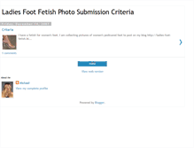 Tablet Screenshot of footfetishcriteria.blogspot.com