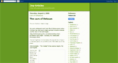 Desktop Screenshot of joy-articles.blogspot.com