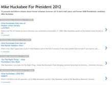 Tablet Screenshot of mikehuckabee2012.blogspot.com