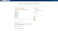 Desktop Screenshot of despuesdelpostre.blogspot.com