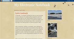 Desktop Screenshot of myeclectronicnotebook.blogspot.com