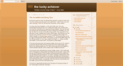 Desktop Screenshot of luckyachiever.blogspot.com