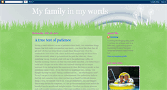 Desktop Screenshot of myfamilymywords.blogspot.com