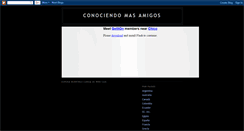 Desktop Screenshot of conociendomasamigos.blogspot.com