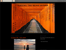 Tablet Screenshot of findingthebeingwithin.blogspot.com