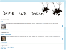 Tablet Screenshot of jamiesaysdream.blogspot.com