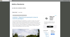 Desktop Screenshot of elmedicoresidente.blogspot.com