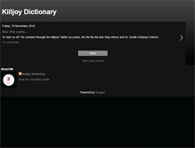 Tablet Screenshot of killjoydictionary.blogspot.com