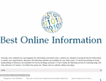 Tablet Screenshot of bestonlineinformation.blogspot.com