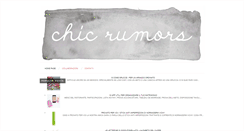 Desktop Screenshot of chicrumors.blogspot.com