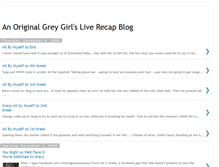 Tablet Screenshot of greysliverecapblog.blogspot.com