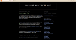 Desktop Screenshot of iamrightandyouarenot.blogspot.com