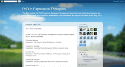 Desktop Screenshot of lesleyphdexpressivetherapies.blogspot.com