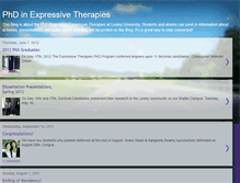 Tablet Screenshot of lesleyphdexpressivetherapies.blogspot.com