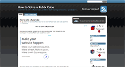 Desktop Screenshot of howtosolvearubixcube.blogspot.com