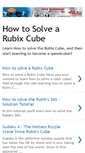 Mobile Screenshot of howtosolvearubixcube.blogspot.com