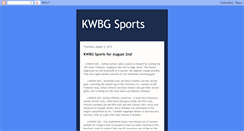 Desktop Screenshot of kwbgsports.blogspot.com