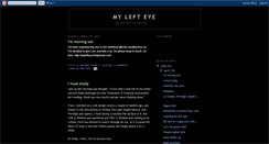 Desktop Screenshot of michaelstone-mylefteye.blogspot.com