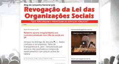 Desktop Screenshot of organizacaosocialnao.blogspot.com