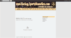 Desktop Screenshot of hockeysportsnouvelles.blogspot.com