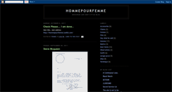 Desktop Screenshot of hommepourfemme.blogspot.com
