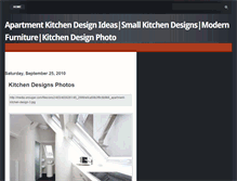 Tablet Screenshot of apartmentkitchendesigns.blogspot.com