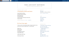 Desktop Screenshot of ancientrhymer.blogspot.com