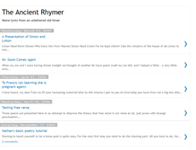 Tablet Screenshot of ancientrhymer.blogspot.com