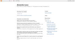 Desktop Screenshot of amandalexxblog.blogspot.com