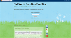 Desktop Screenshot of oldnorthcarolinafamilies.blogspot.com