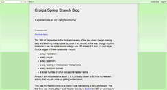 Desktop Screenshot of craigsspringbranchblog.blogspot.com