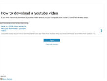 Tablet Screenshot of downloadayoutubevideo.blogspot.com