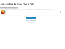 Tablet Screenshot of lesrecettesduvieuxfourapain.blogspot.com
