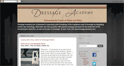 Desktop Screenshot of dressageacademy.blogspot.com