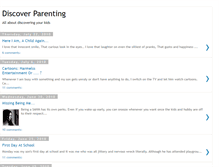 Tablet Screenshot of discoverparenting.blogspot.com