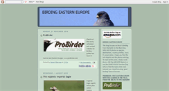 Desktop Screenshot of birdingeasterneurope.blogspot.com