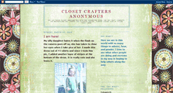 Desktop Screenshot of closetcraftersanonymous.blogspot.com