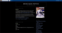 Desktop Screenshot of bringbackpotvin.blogspot.com