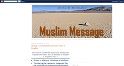 Desktop Screenshot of muslimmessage.blogspot.com