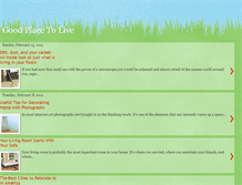 Tablet Screenshot of goodplacetolive.blogspot.com