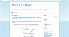 Desktop Screenshot of notesonislam.blogspot.com