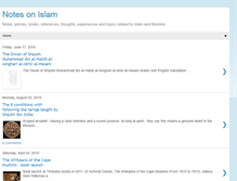 Tablet Screenshot of notesonislam.blogspot.com