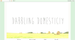 Desktop Screenshot of dabblingdomesticity.blogspot.com