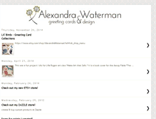 Tablet Screenshot of alexandrawaterman.blogspot.com