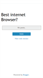 Mobile Screenshot of isthereabestinternetbrowser.blogspot.com