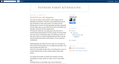 Desktop Screenshot of fitness-first-kuendigung.blogspot.com