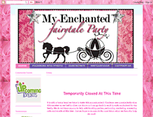 Tablet Screenshot of myenchantedfairytaleparty.blogspot.com