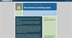 Desktop Screenshot of freenetworkmarketingleads.blogspot.com