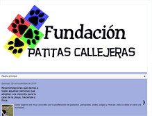 Tablet Screenshot of fundacionpatitascallejeras.blogspot.com