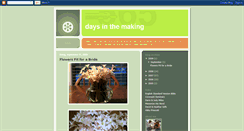 Desktop Screenshot of daysinthemaking.blogspot.com